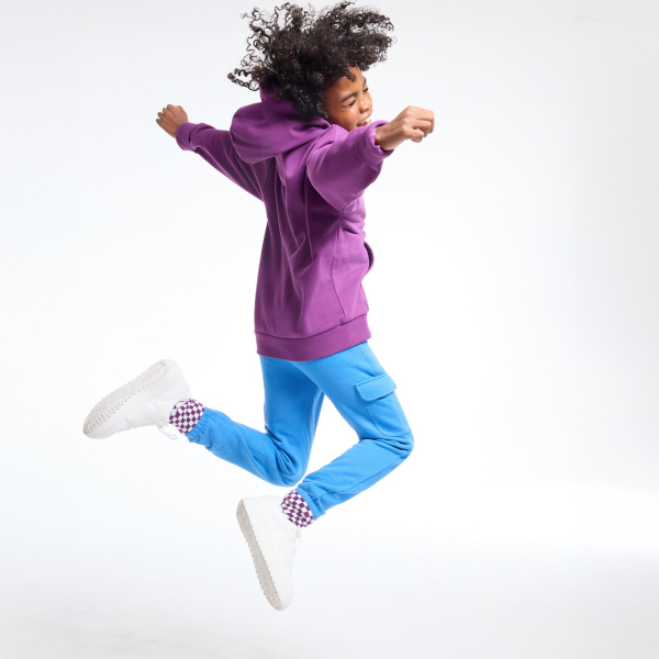 بنطال ركض موحد، بجيوب كارغو باللون الأزرق للأولاد